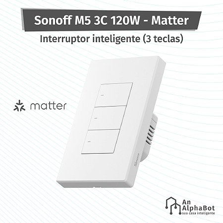 Sonoff M5 3C 120W Matter - Interruptor Inteligente Wi-Fi - Branco