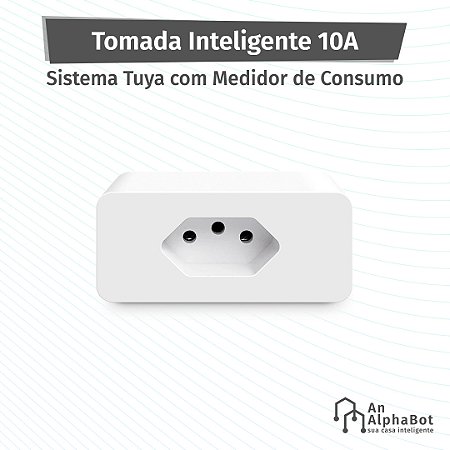 Tomada Inteligente Tuya Wi-Fi 16A com Monitoramento de Consumo