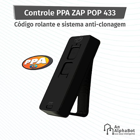 Controle PPA ZAP POP 433MHz