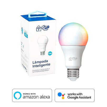 Lâmpada Inteligente Wi-Fi LED RGB 10w - i2GO