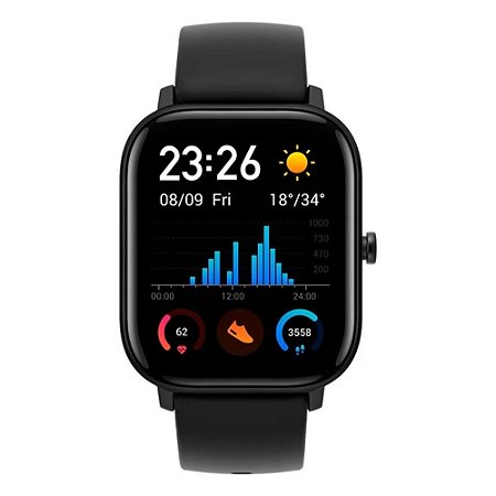 relógio smartwatch gts 2e amazfit preto