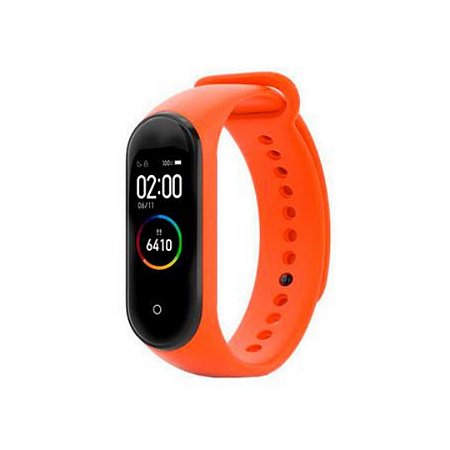 pulseira mi band 5 laranja