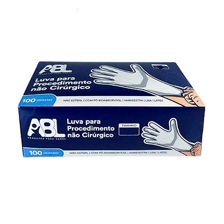 Luva Látex C/Pó para Procedimento Não Cirúrgico 100 Unidades - ABL