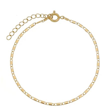 Pulseira corrente piastrine folheado em ouro 18k