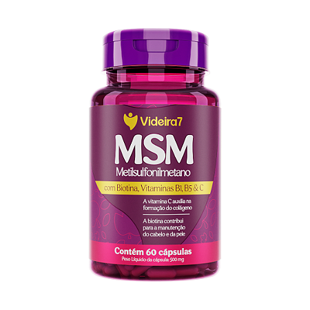 MSM (Metilsulfonilmetano) - 60 Cápsulas - VIDEIRA7
