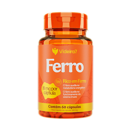Ferro 18mg - 60 Cápsulas - VIDEIRA7