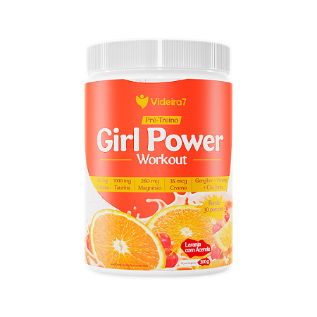 Pré Treino Girl Power 300g - Sabor Laranja com Acerola - VIDEIRA7