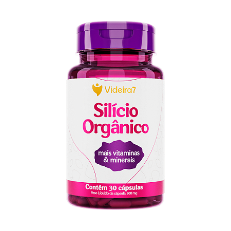 Silício Ôrgânico com Vitaminas e Minerais 500mg - 30 Cápsulas - VIDEIRA7