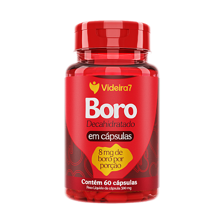 Boro Decahidratado em Cápsulas 500mg - 60 Cápsulas - VIDEIRA7