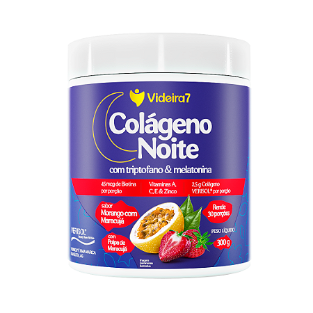 Colágeno Verisol Noite com Vitaminas e Minerais 300mg - Sabor Morango com Maracujá - VIDEIRA7