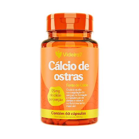 Cálcio de Ostras 500mg - 60 Cápsulas - VIDEIRA7
