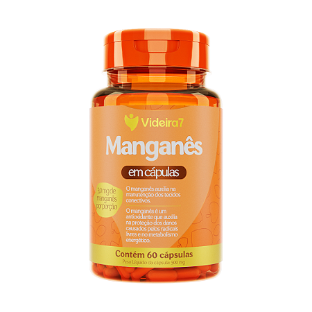 Manganês 500mg - 60 Cápsulas - VIDEIRA7