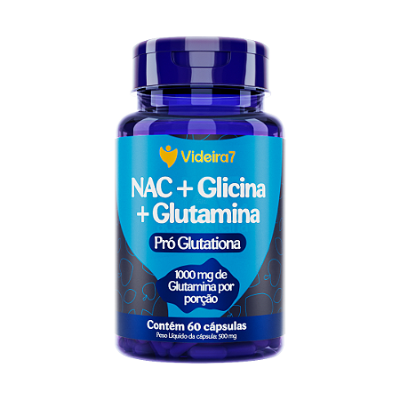 N-Acetilcisteína (NAC) + Glicina e Glutamina - 60 cápsulas - VIDEIRA7