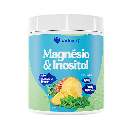 Magnésio e Inositol em pó - Sabor Abacaxi com Hortelã 150g - VIDEIRA7