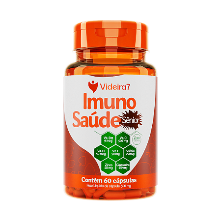 Imuno Saúde Sênior Suplemento 500mg - 60 Cápsulas - VIDEIRA7