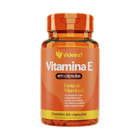 Vitamina E (Alfa-toceferol) 400UI - 60 Cápsulas - VIDEIRA7