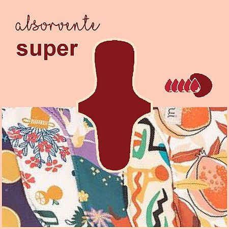 Absorvente Korui Super - Estampado