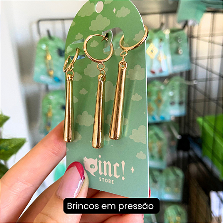 Brinco Espadachim Verde Em Pressão ZOROH