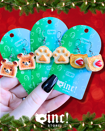 Brincos Torradinhas cozy