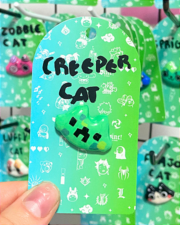 Creeper Cat Pin Artesanal