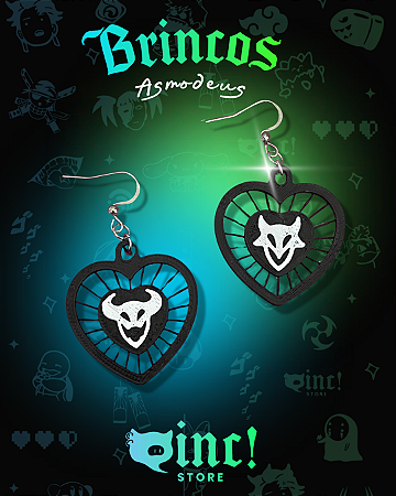 Brincos Asmodeus 🖤💚