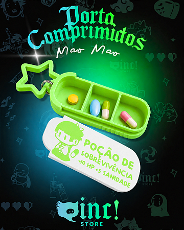 Porta Comprimidos Mao Mao