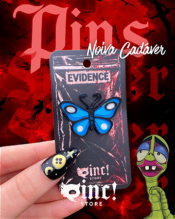 🦋Broche Pin Noiva Cadáver 💙🖤