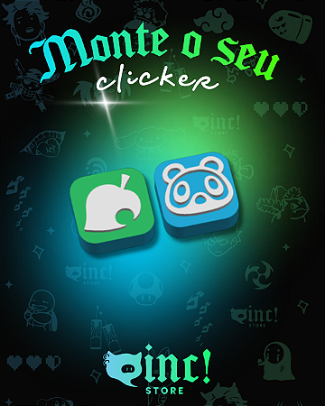 🍏🐼 Teclas Clicker — Dupla dos Mascotes 💚💙