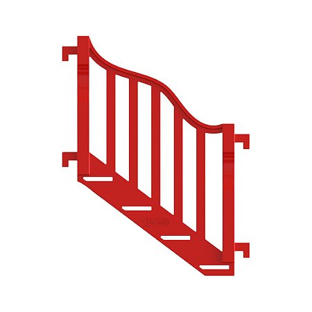 Lateral da Escada Entre Níveis Multiplay/Miniplay Vermelha Freso