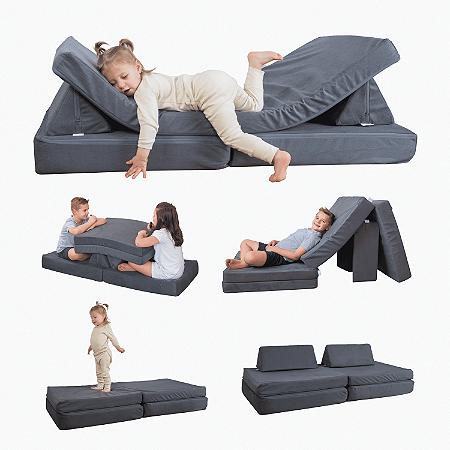 Freso Baby Soft Play Sofá de Brincar Modular Infantil Montessoriano 4 Peças