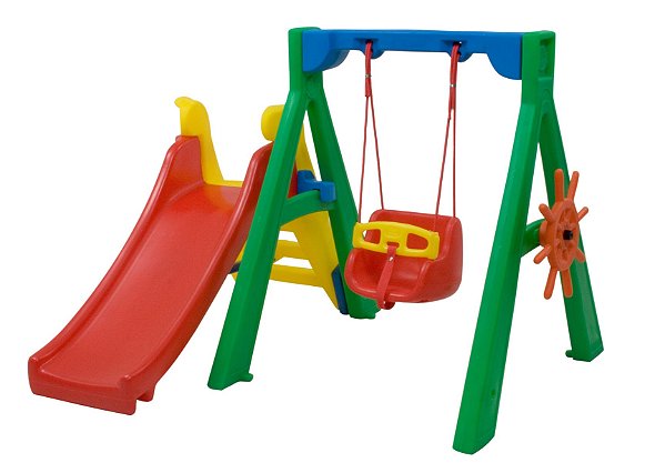 Baby Play com Escorregador Infantil e Balanço Bebe Freso