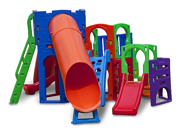 Playground Supremo Freso com 2 Tubos e Escorregador Infantil