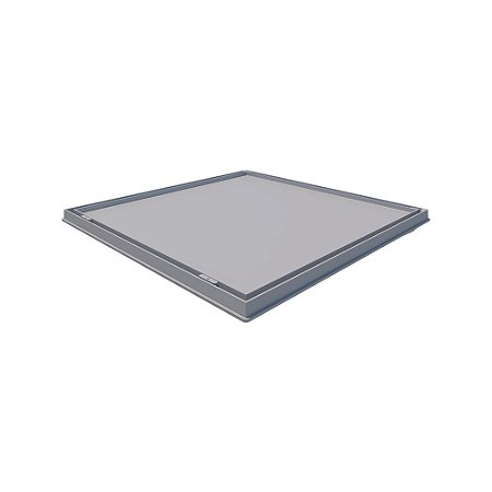 TAMPA 75X75 ART REBAIXADO C\GRELHA INVISIVEL BEGE GDA GT C/ AMORTECEDOR