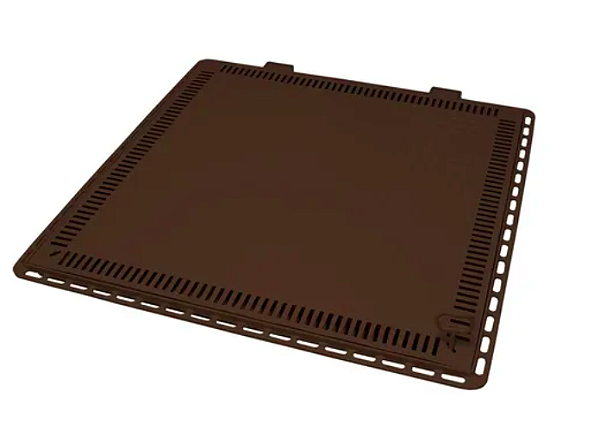 TAMPA 80X80 C\ART REBAIXADO C\GRELHA MARROM  FOSCO GDA GT