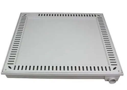 TAMPA 80X80 C\ART C\REBAIXADO C\GRELHA BEGE MARTELADO GDA GT