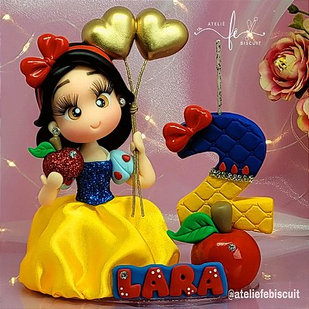 Topo de Bolo Branca de Neve