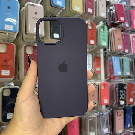Capa Azul Escuro Estilo Original para iPhone 14