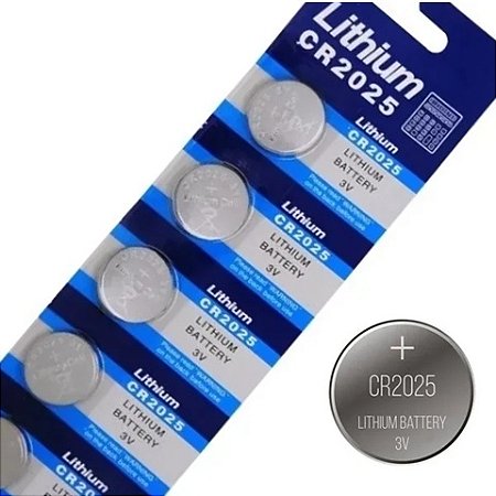 Bateria CR2025 3V Lítio – Pilha Moeda para Relógios e Eletrônicos