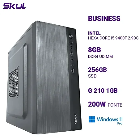 Computador Business B500 Hexa Core I5 9400F 2.90Ghz Mem 8Gb Ddr4 Ssd 256Gb G 210 1Gb Fonte 200W Windows 11 Pro