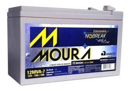 Bateria Estacionaria 12Mva-7 P/ Alarmes E Nobreak - Moura