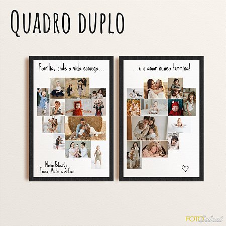 Quadro Duplo Coração