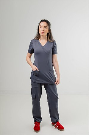 SCRUB SAMARA CINZA