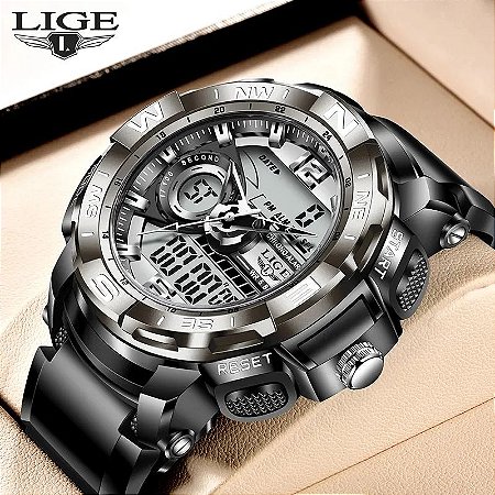 Relógios 2023 LIGE Sport Men Quartz Digital Watch Mergulho