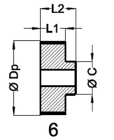 POLIA IND. ROYAL 75 DENTES 3M 9MM TIPO 6W AÇO