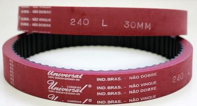 Correias Universal para Embaladora Empacotadeira Inbramaq 240 L 30 mm vermelha E 12,7 Z 64