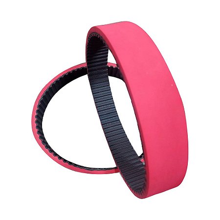 Correia Sincr. 50 T10 630 Revestimento Borracha Rosa Espessura Total 10mm
