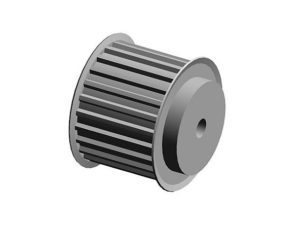 POLIA 24 DENTES AT10 50MM TIPO 6F EM ALUMÍNIO ✅