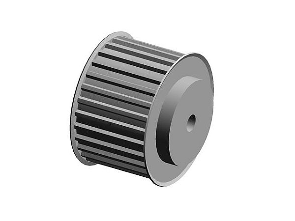 POLIA 28 DENTES AT10 50MM TIPO 6F EM ALUMÍNIO ✅