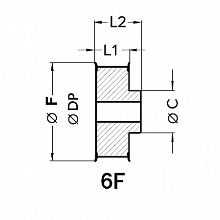 POLIA IND. ROYAL 28 DENTES 8M 30MM 6F AÇO