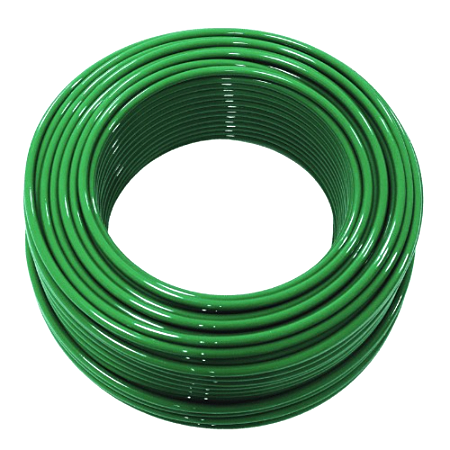 Correia Polycord Redonda Verde PU Corrugada 15mm - 1 Metro